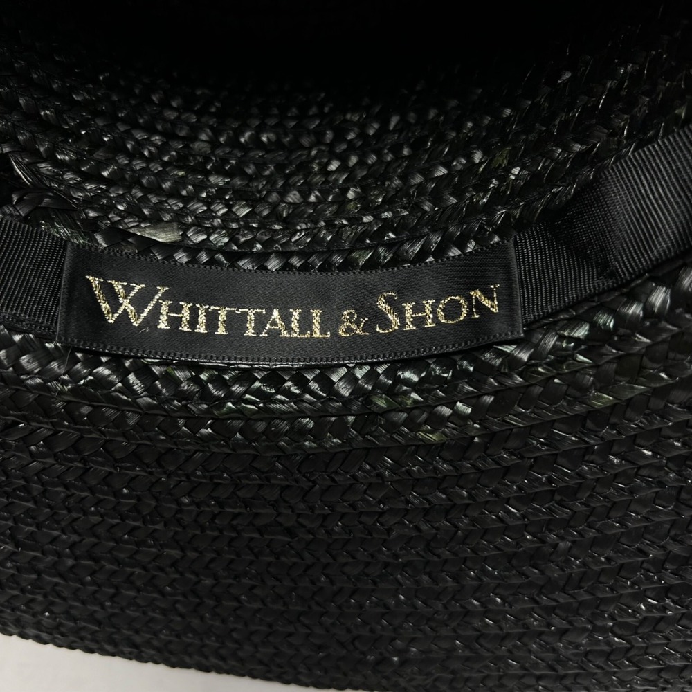 Whittall & Shon Womens Black Wide Brim Hat Red Floral Derby Event Money‎ Maximal - Picture 12 of 12